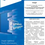 Zmiana siedziby Punktu Informacyjnego Funduszy Europejskich w Inowrocławiu