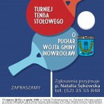 Zaproszenie na Turniej Tenisa Stołowego o Puchar Wójta Gminy Inowrocław