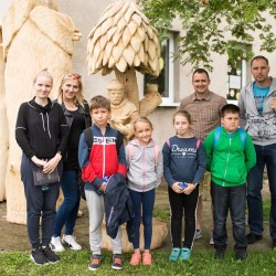 Gmina Inowrocław - Półkoloniści z inowrocławskiej Jagiellonki w Centrum Dziedzictwa Kujaw Zachodnich w Łojewie