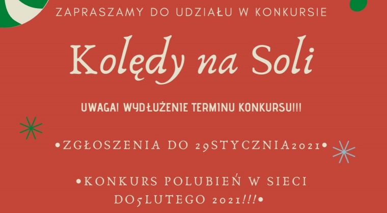 Gmina Inowrocław -  Konkurs KOLĘDY NA SOLI przedłużony!