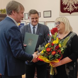 Gmina Inowrocław - Jubileuszowe gratulacje dla dyrektorów szkół