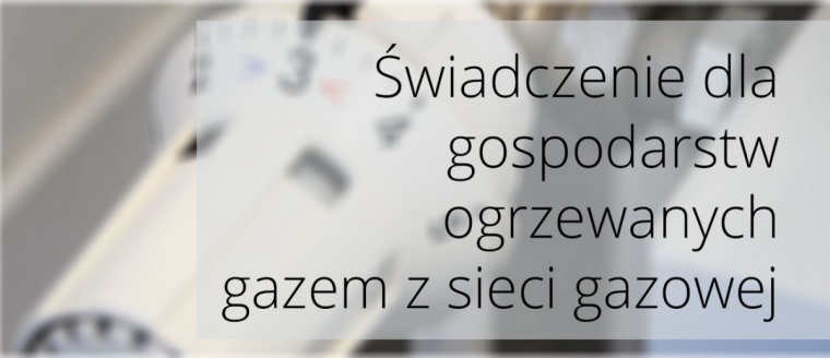 Gmina Inowrocław - Świadczenie dla gospodarstw ogrzewanych gazem