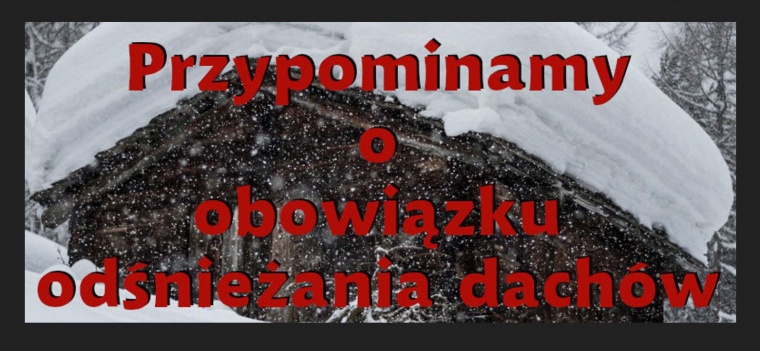 Gmina Inowrocław - Przypomnienie o obowiązku odśnieżania dachów
