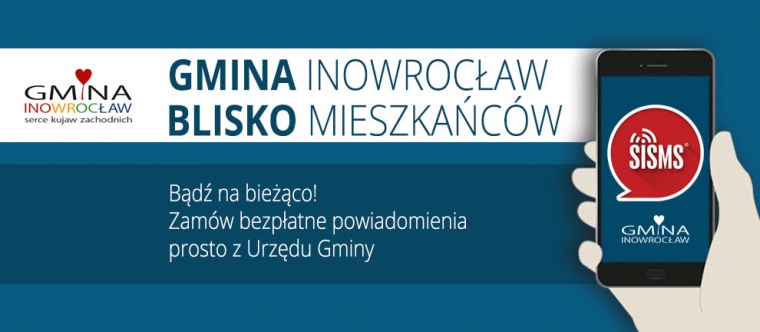 Gmina Inowrocław - SMSy z informacjami ważnymi dla Mieszkańców