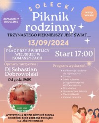 Gmina Inowrocław - Zapraszamy na Sołecki Piknik Rodzinny do Komaszyc