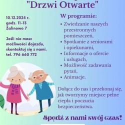 Gmina Inowrocław - Dzienny Dom Senior+ w Żalinowie zaprasza na "Drzwi Otwarte"