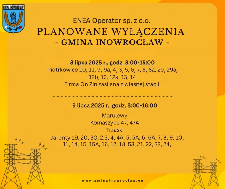 Gmina Inowrocław - Uwaga
